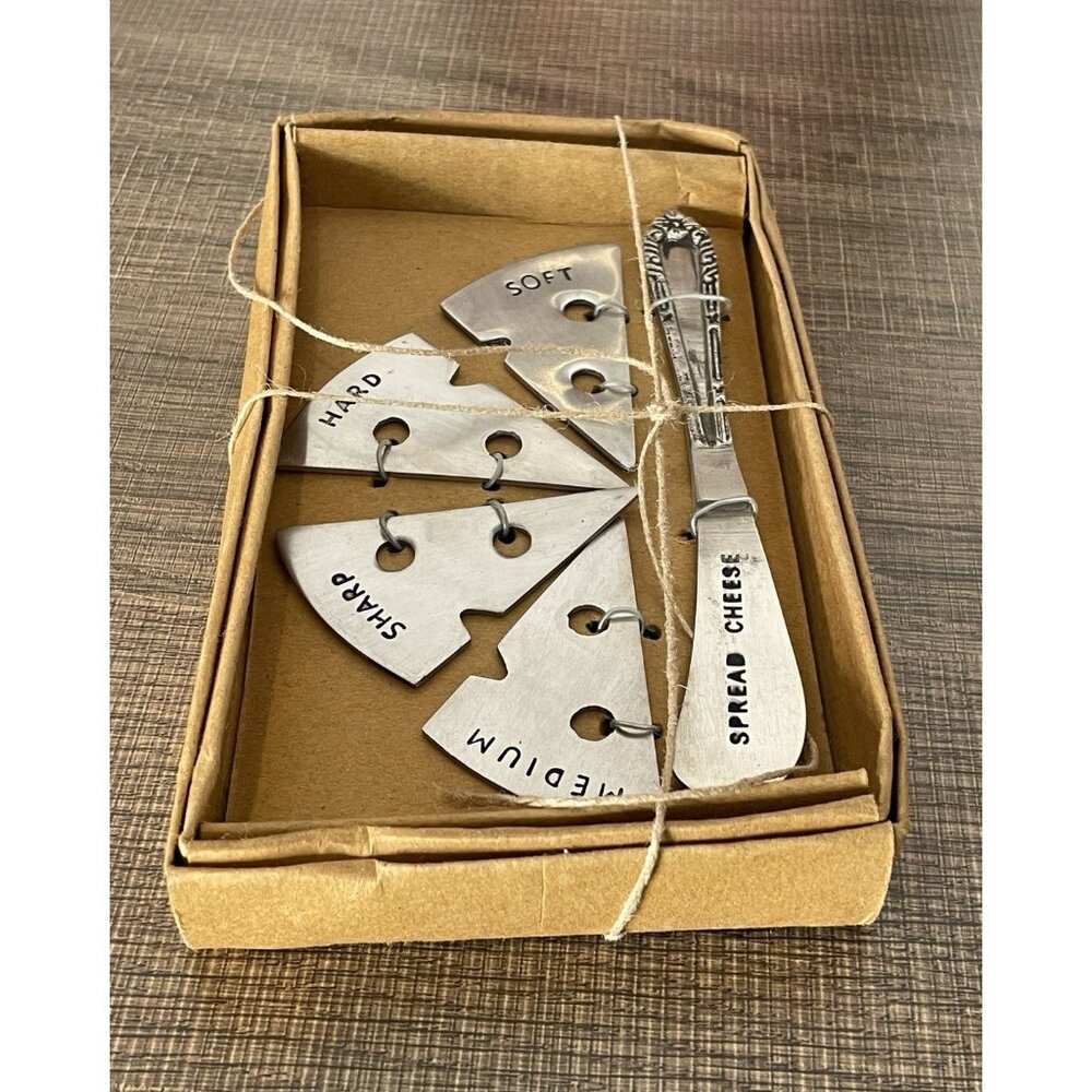 Cheese Marker Set w/ Spreader Knife Entertaining Charcuterie Board Accessories - Picture 4 of 7